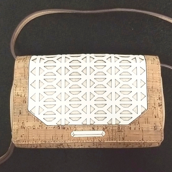 Stella & Dot Cork Crossbody Bag Geometric Design - Picture 1 of 13